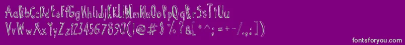 CartoonTunes Font – Green Fonts on Purple Background