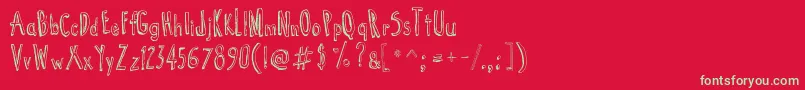 CartoonTunes Font – Green Fonts on Red Background