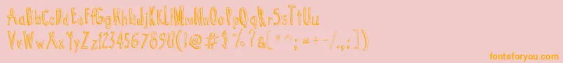 CartoonTunes Font – Orange Fonts on Pink Background