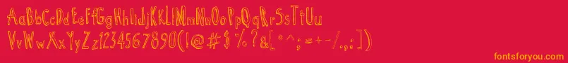 CartoonTunes Font – Orange Fonts on Red Background