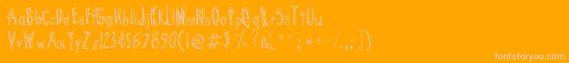 CartoonTunes Font – Pink Fonts on Orange Background