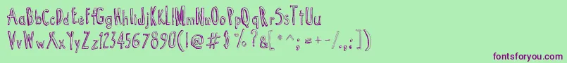 CartoonTunes Font – Purple Fonts on Green Background