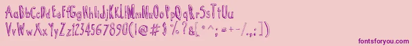 CartoonTunes Font – Purple Fonts on Pink Background