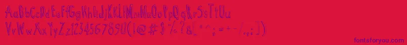 CartoonTunes Font – Purple Fonts on Red Background