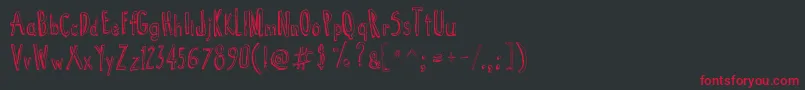 CartoonTunes Font – Red Fonts on Black Background