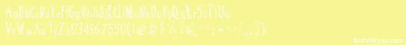 CartoonTunes Font – White Fonts on Yellow Background