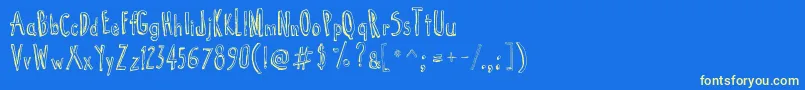 CartoonTunes Font – Yellow Fonts on Blue Background