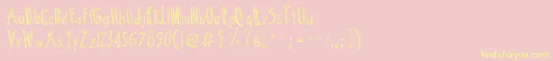 CartoonTunes Font – Yellow Fonts on Pink Background