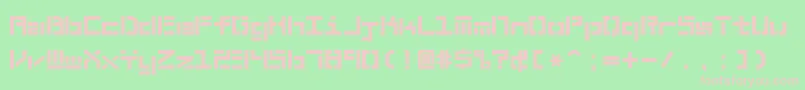 BraciolaMsExbStencil Font – Pink Fonts on Green Background
