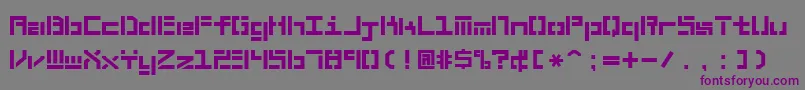 BraciolaMsExbStencil Font – Purple Fonts on Gray Background
