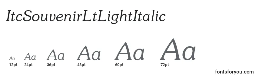 ItcSouvenirLtLightItalic font sizes