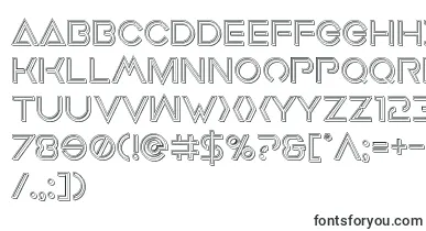 Earthorbiterengraved font – vector Fonts