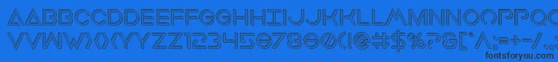 Earthorbiterengraved Font – Black Fonts on Blue Background