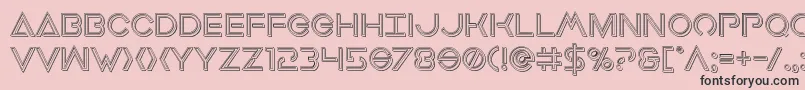 Earthorbiterengraved Font – Black Fonts on Pink Background