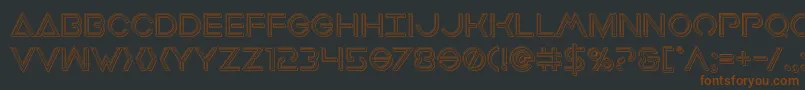 Earthorbiterengraved Font – Brown Fonts on Black Background