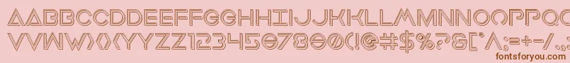 Earthorbiterengraved Font – Brown Fonts on Pink Background