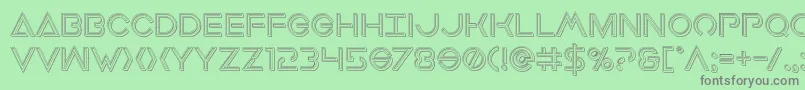 Earthorbiterengraved Font – Gray Fonts on Green Background