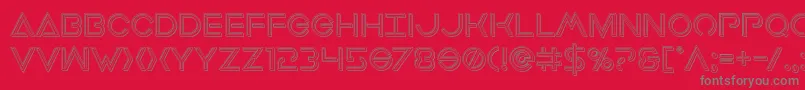 More about Earthorbiterengraved Font Earthorbiterengraved Font – Gray Fonts on Red Background