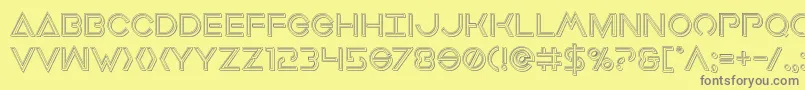 Earthorbiterengraved Font – Gray Fonts on Yellow Background