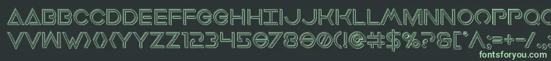 Earthorbiterengraved Font – Green Fonts on Black Background