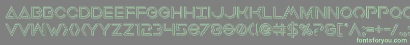 Earthorbiterengraved Font – Green Fonts on Gray Background