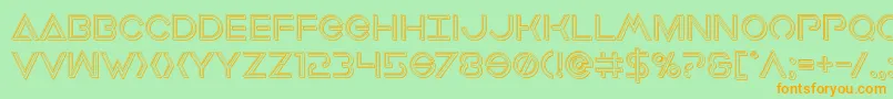 Earthorbiterengraved Font – Orange Fonts on Green Background