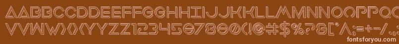 Earthorbiterengraved Font – Pink Fonts on Brown Background