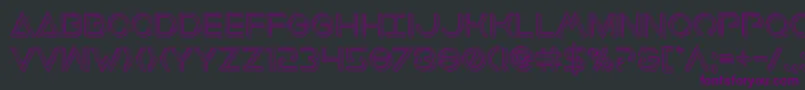 Earthorbiterengraved Font – Purple Fonts on Black Background