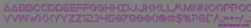 Earthorbiterengraved Font – Purple Fonts on Gray Background