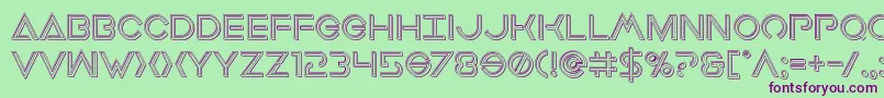 Earthorbiterengraved Font – Purple Fonts on Green Background