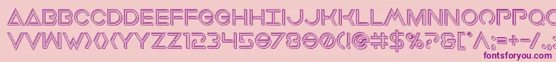 Earthorbiterengraved Font – Purple Fonts on Pink Background