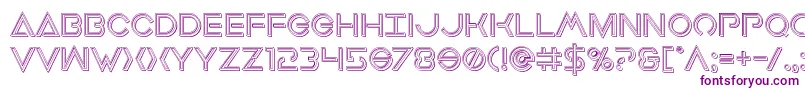 Earthorbiterengraved Font – Purple Fonts on White Background