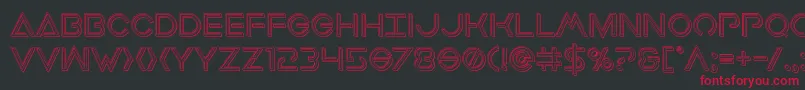 Earthorbiterengraved Font – Red Fonts on Black Background