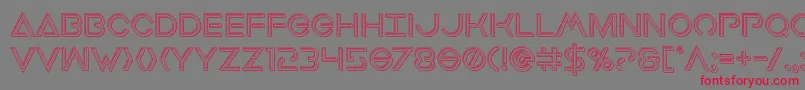 Earthorbiterengraved Font – Red Fonts on Gray Background