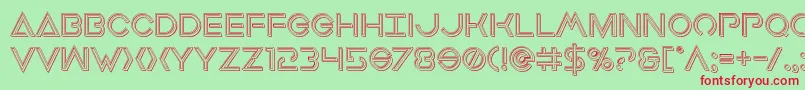 Earthorbiterengraved Font – Red Fonts on Green Background