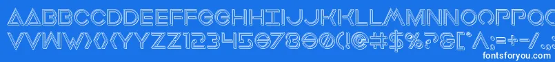 Earthorbiterengraved Font – White Fonts on Blue Background