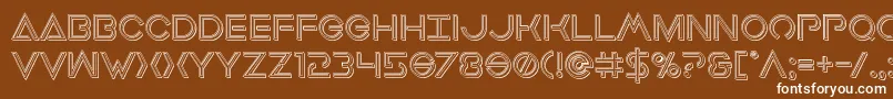Earthorbiterengraved Font – White Fonts on Brown Background