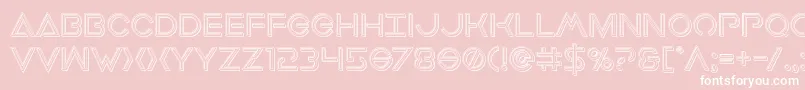 Earthorbiterengraved Font – White Fonts on Pink Background