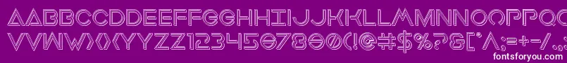 Earthorbiterengraved Font – White Fonts on Purple Background