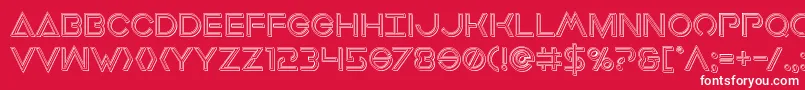 Earthorbiterengraved Font – White Fonts on Red Background