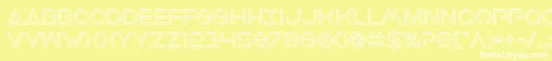 Earthorbiterengraved Font – White Fonts on Yellow Background