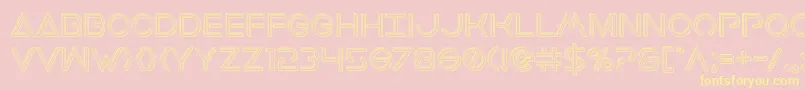 Earthorbiterengraved Font – Yellow Fonts on Pink Background