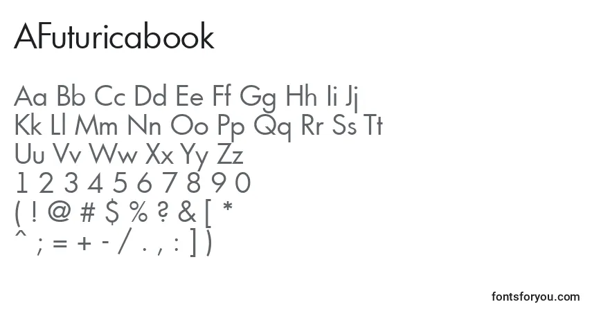 Schriftart AFuturicabook – Alphabet, Zahlen, spezielle Symbole