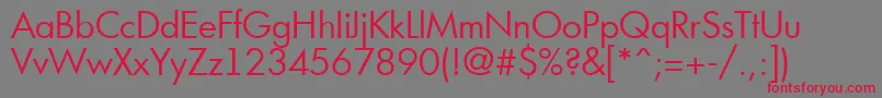 AFuturicabook Font – Red Fonts on Gray Background