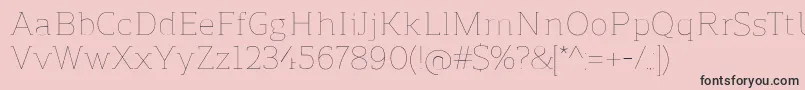 ReganslabUltralight Font – Black Fonts on Pink Background
