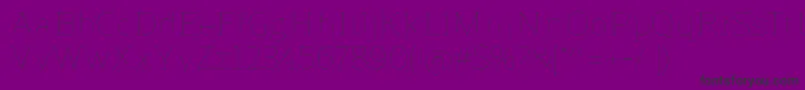 Czcionka ReganslabUltralight – czarne czcionki na fioletowym tle