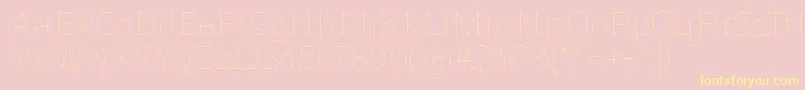 ReganslabUltralight-Schriftart – Gelbe Schriften auf rosa Hintergrund