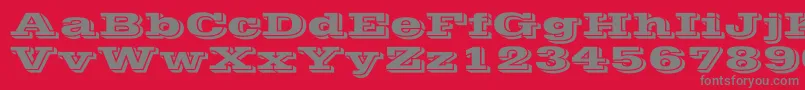 VineraWd Font – Gray Fonts on Red Background