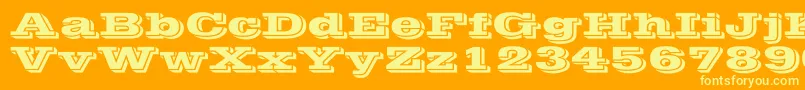 VineraWd Font – Yellow Fonts on Orange Background