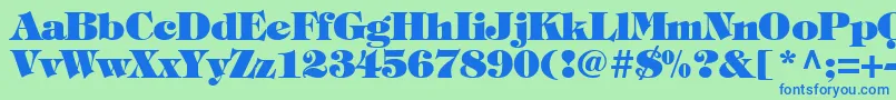 フォントTiffanyHeavyNormal – 青い文字は緑の背景です。